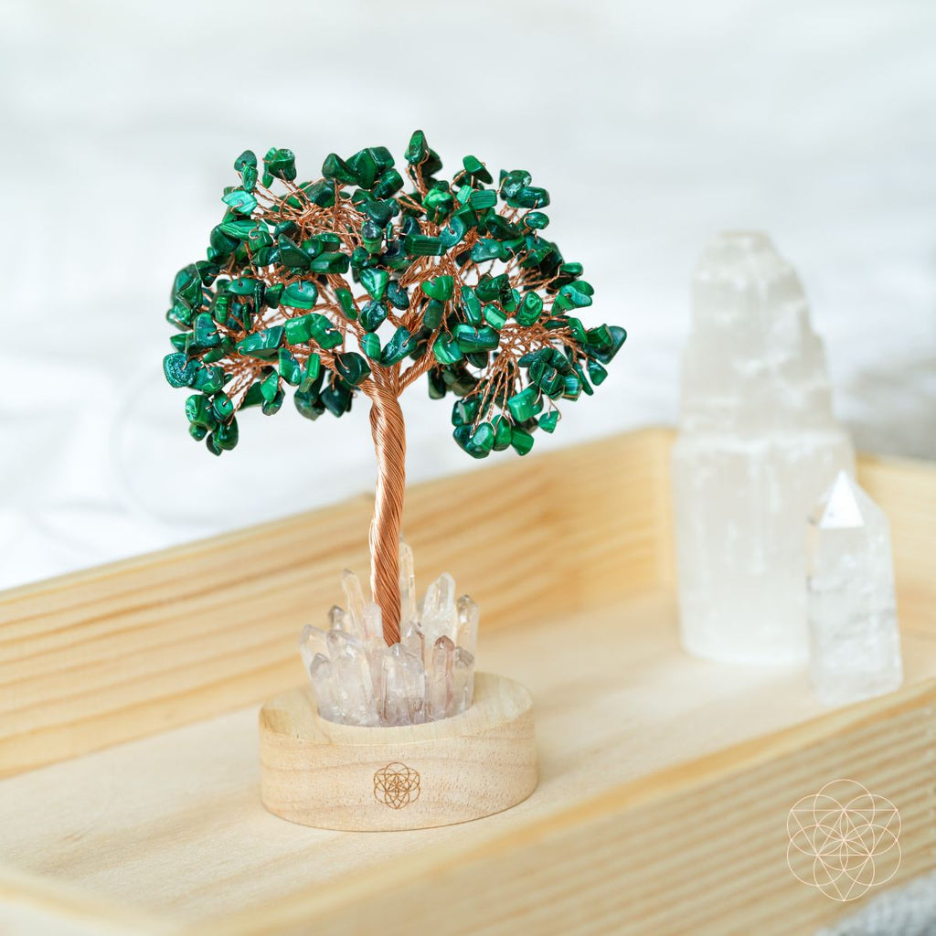 Malachite Anxiety Tree Lamp